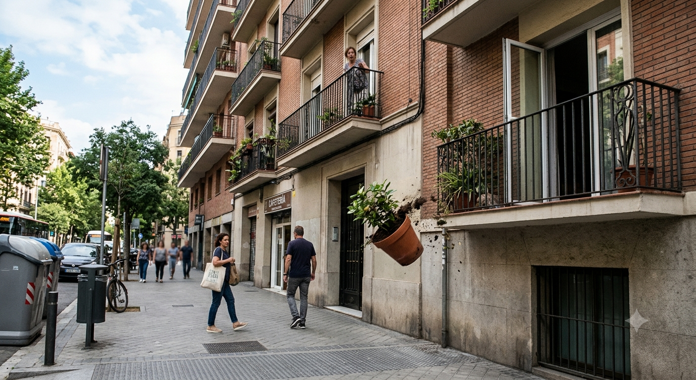 Responsabilidad civil por objetos que caen desde edificios